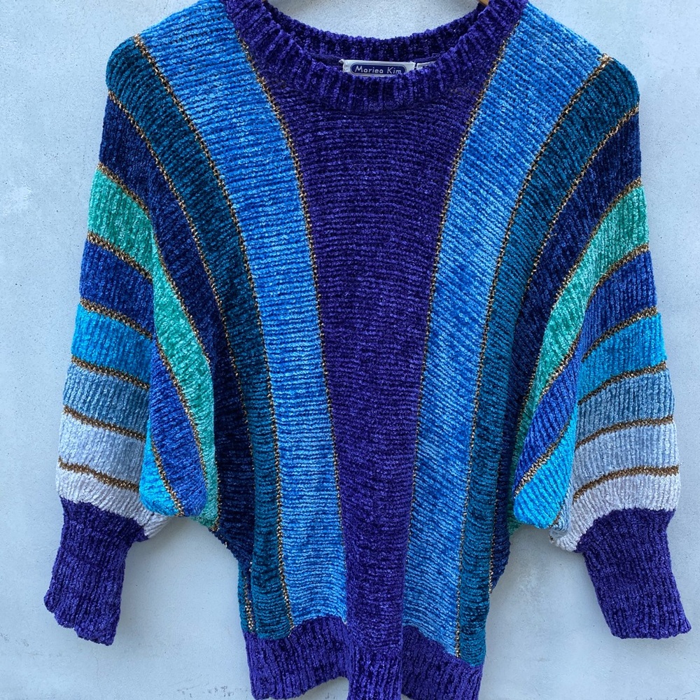 Festive and colorful vintage 80s sweater